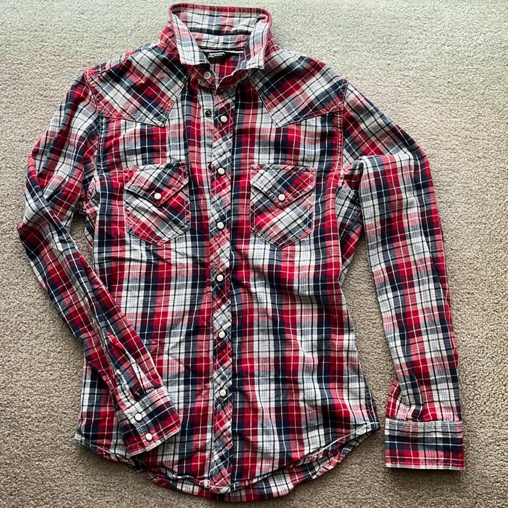 Plaid button down